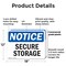 Signmission Secure Storage, 18 in W x Rectangle, Plastic OS-2PACK-NS-P-1218-L-18267 - alternate 6